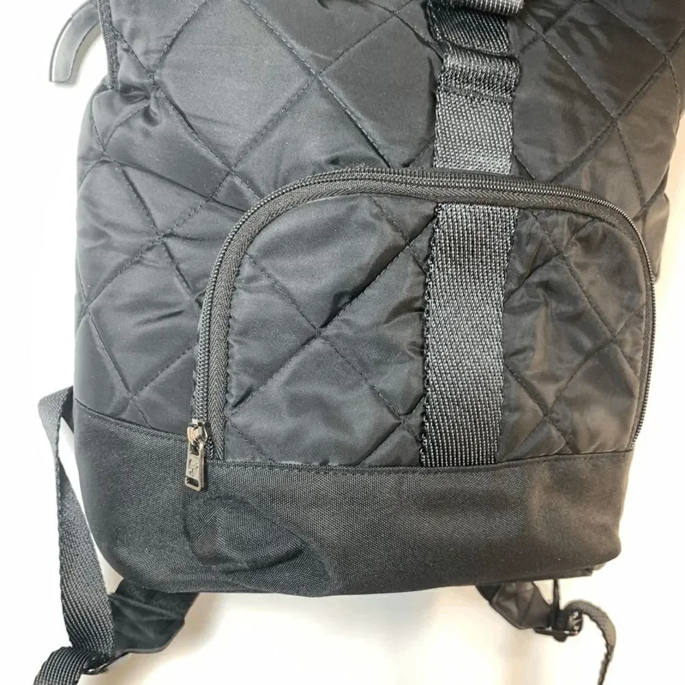Quilted Black Baby Backpack - Unbranded